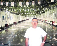 Donat, Turfan �ehrinde asmalarla kapl� sokakta...  