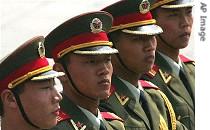 Members of Chinese military honor guard 